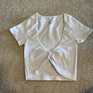 Women's White Crop-top